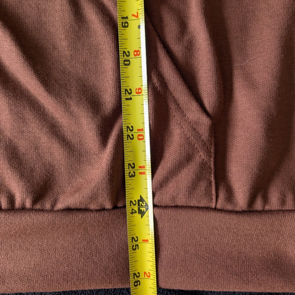Y2K Frenchie Dark Angel Cherub Graphic Brown Full Zip Streetwear Hoodie Sz M image 5